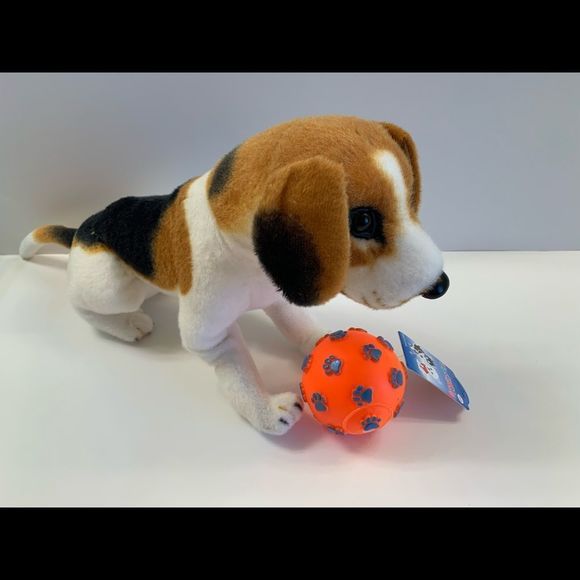 Pet- Squeaky Toy- Ball W/ Paw Prints - Various Colors - Picture 4 of 11